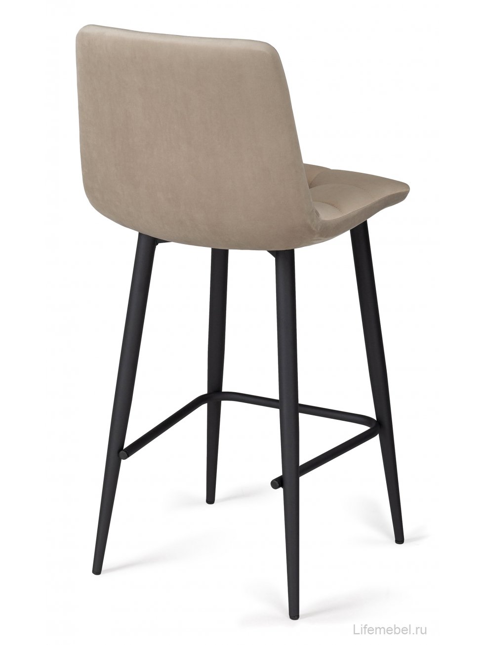 Полубарный стул Чилли К бежевый (velutto 05) / черный