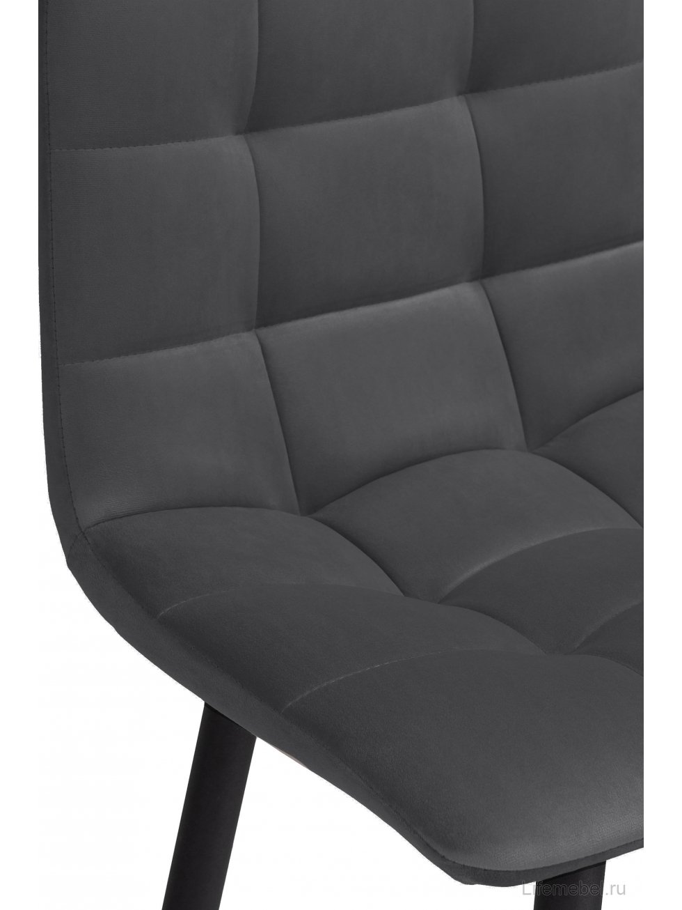 Полубарный стул Симпл темно-серый / черный