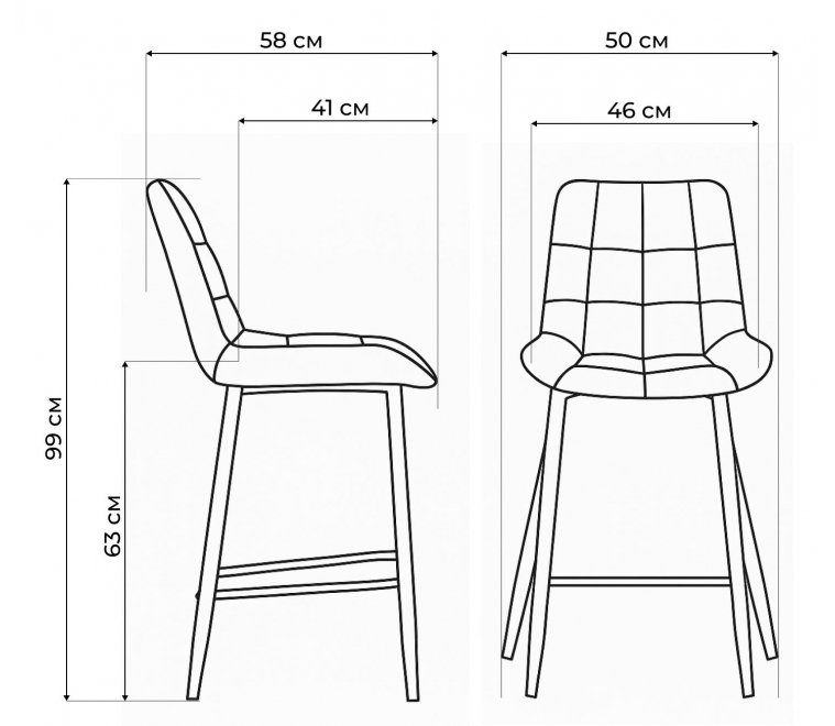 Полубарный стул Стронг темно-серый / черный Полубарный стул Стронг темно-серый / черный