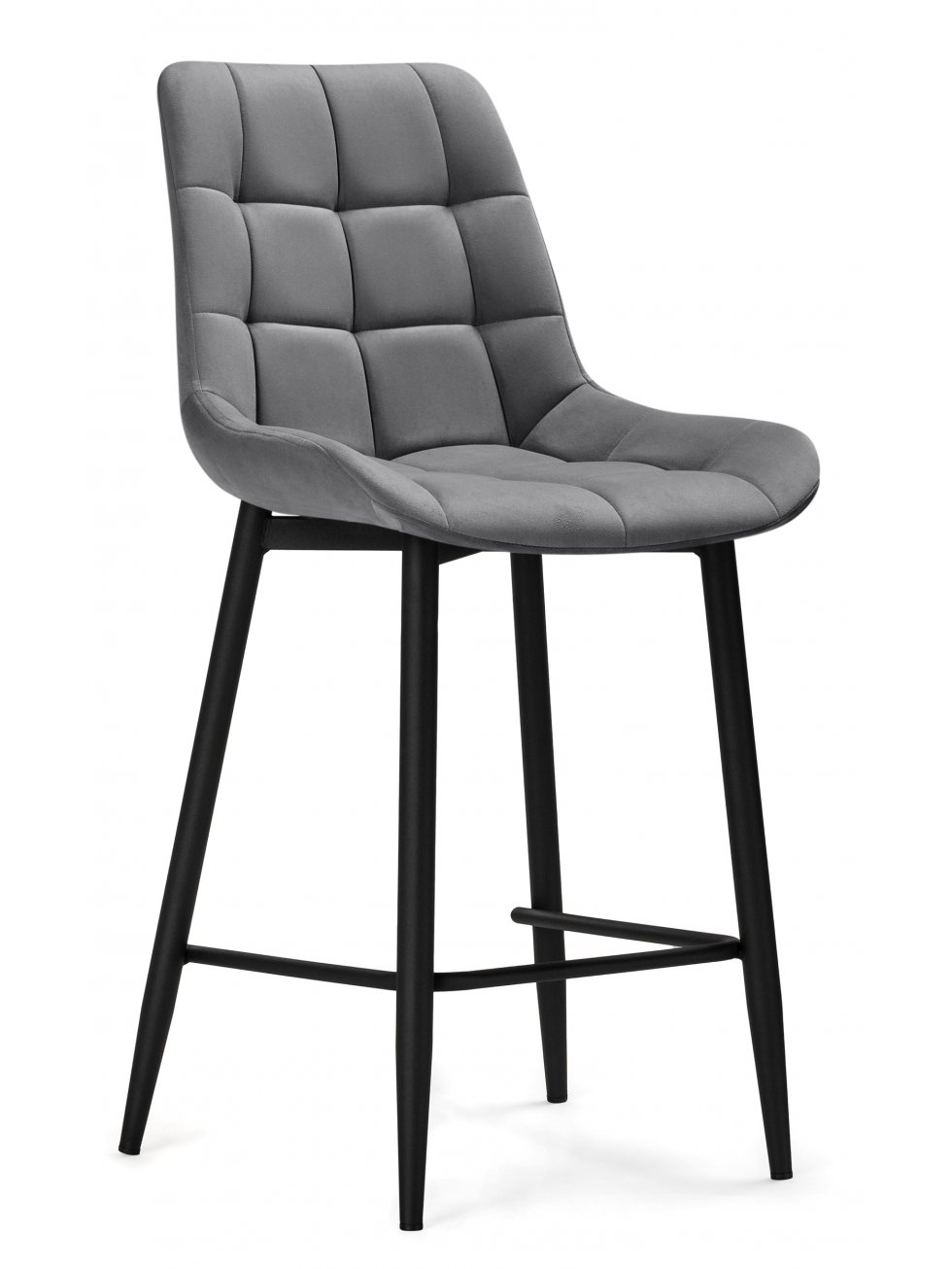 Полубарный стул Стронг темно-серый / черный