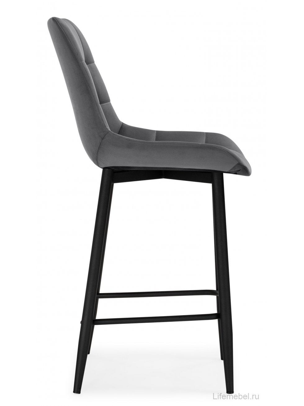 Полубарный стул Стронг темно-серый / черный