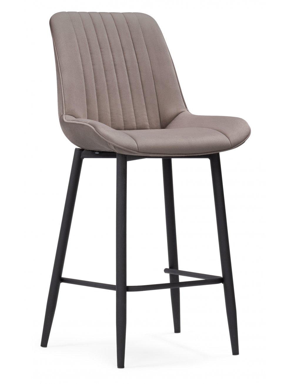 Полубарный стул Вейв латте / черный