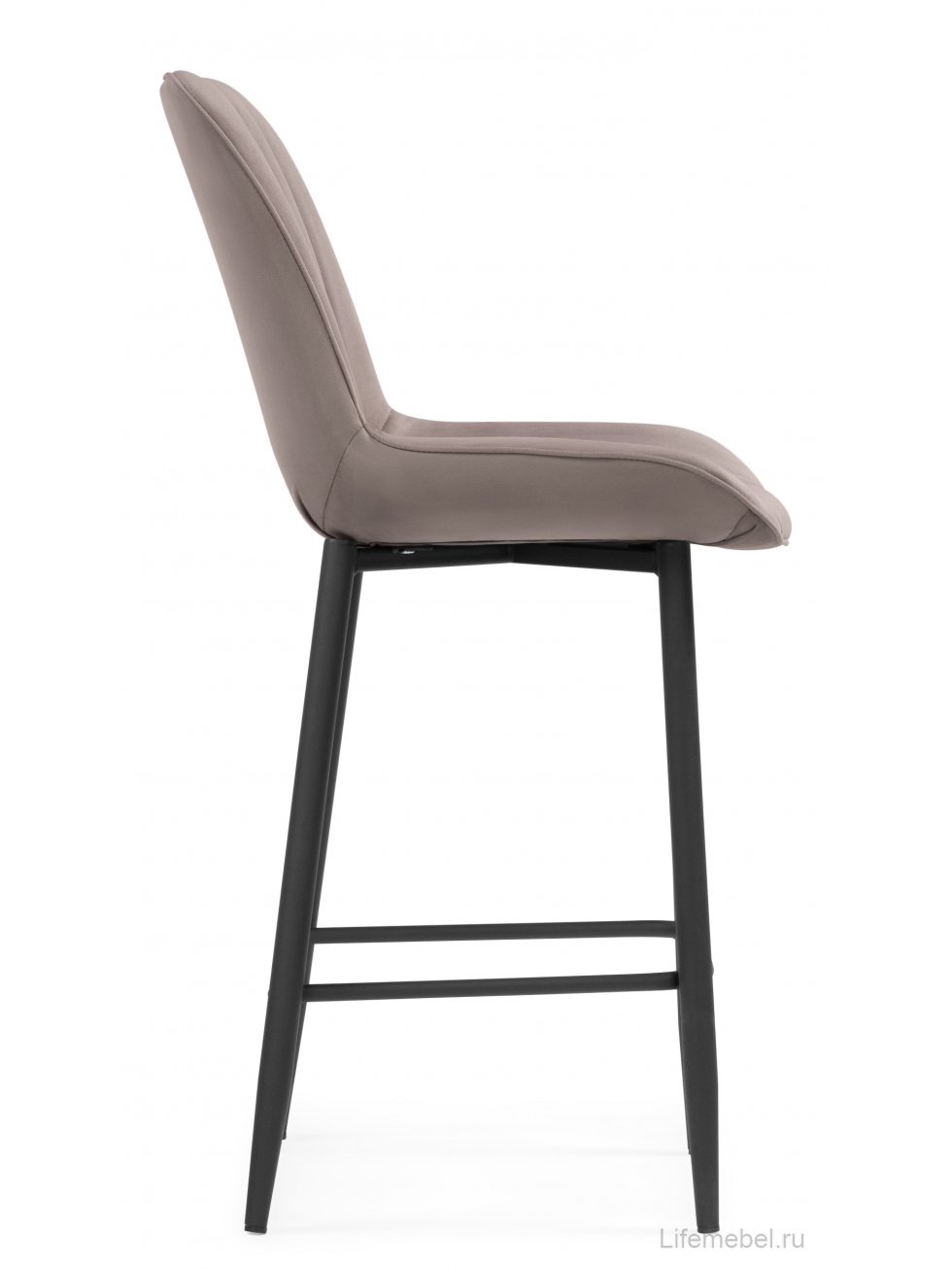 Полубарный стул Вейв латте / черный