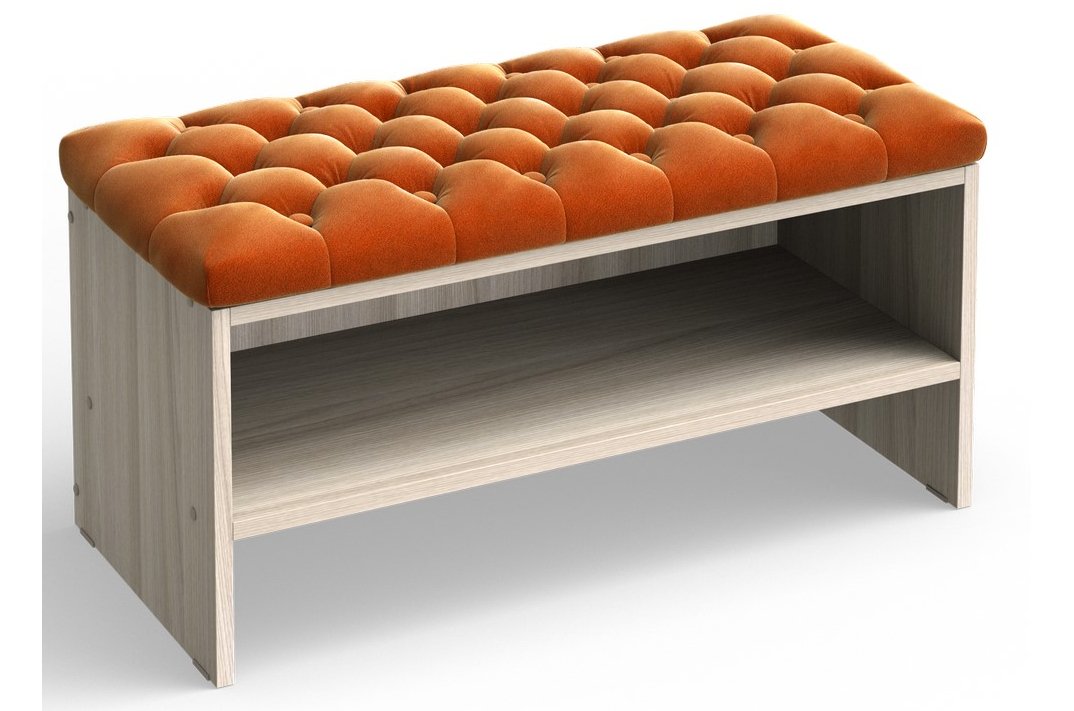 Банкетка Флер 900 мм Velutto 27 / шимо светлый