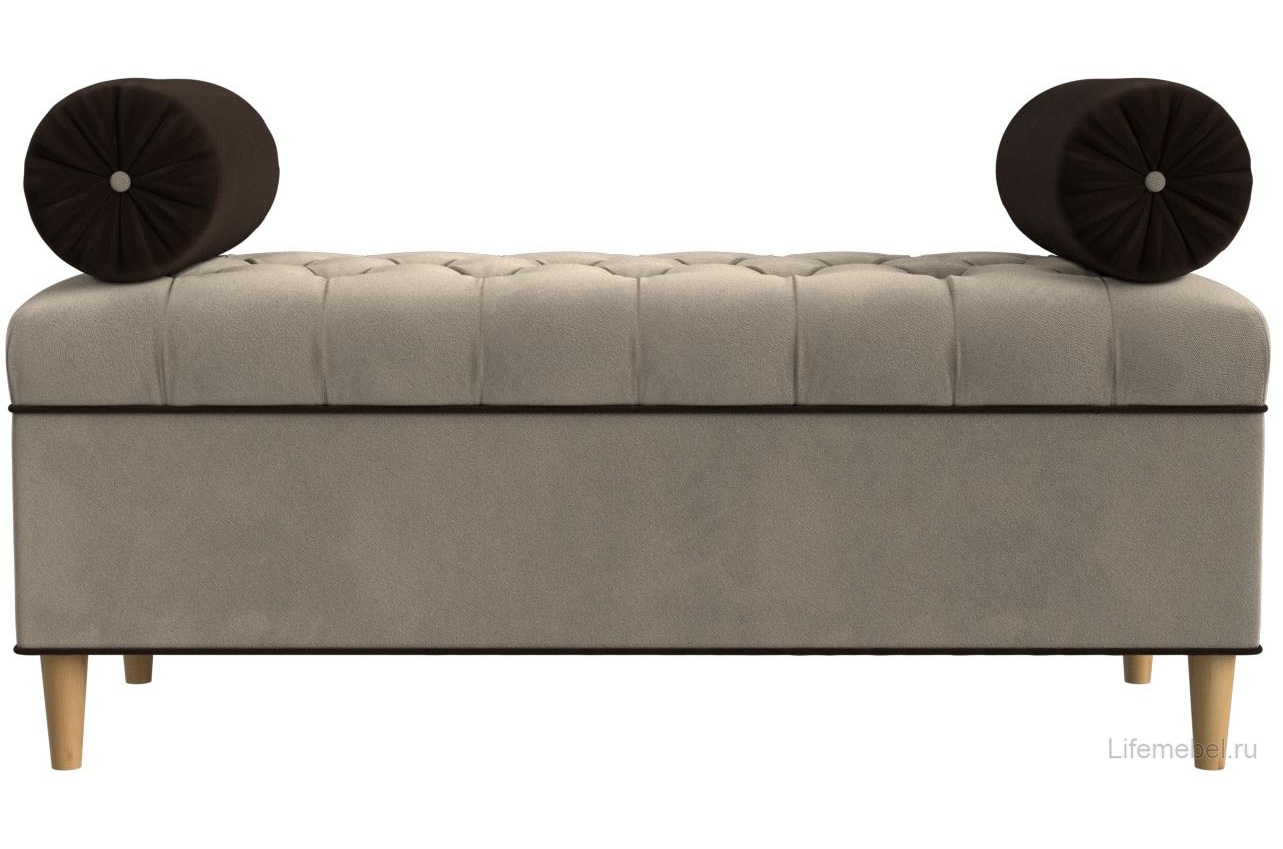 Банкетка Глория микровельвет бежевый