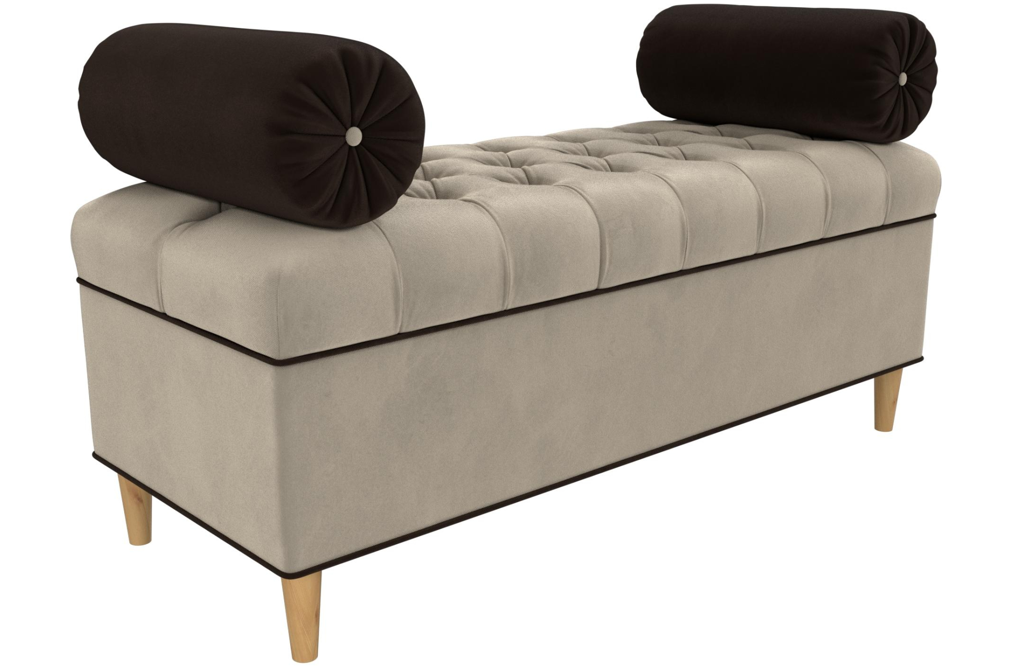 Банкетка Глория микровельвет бежевый