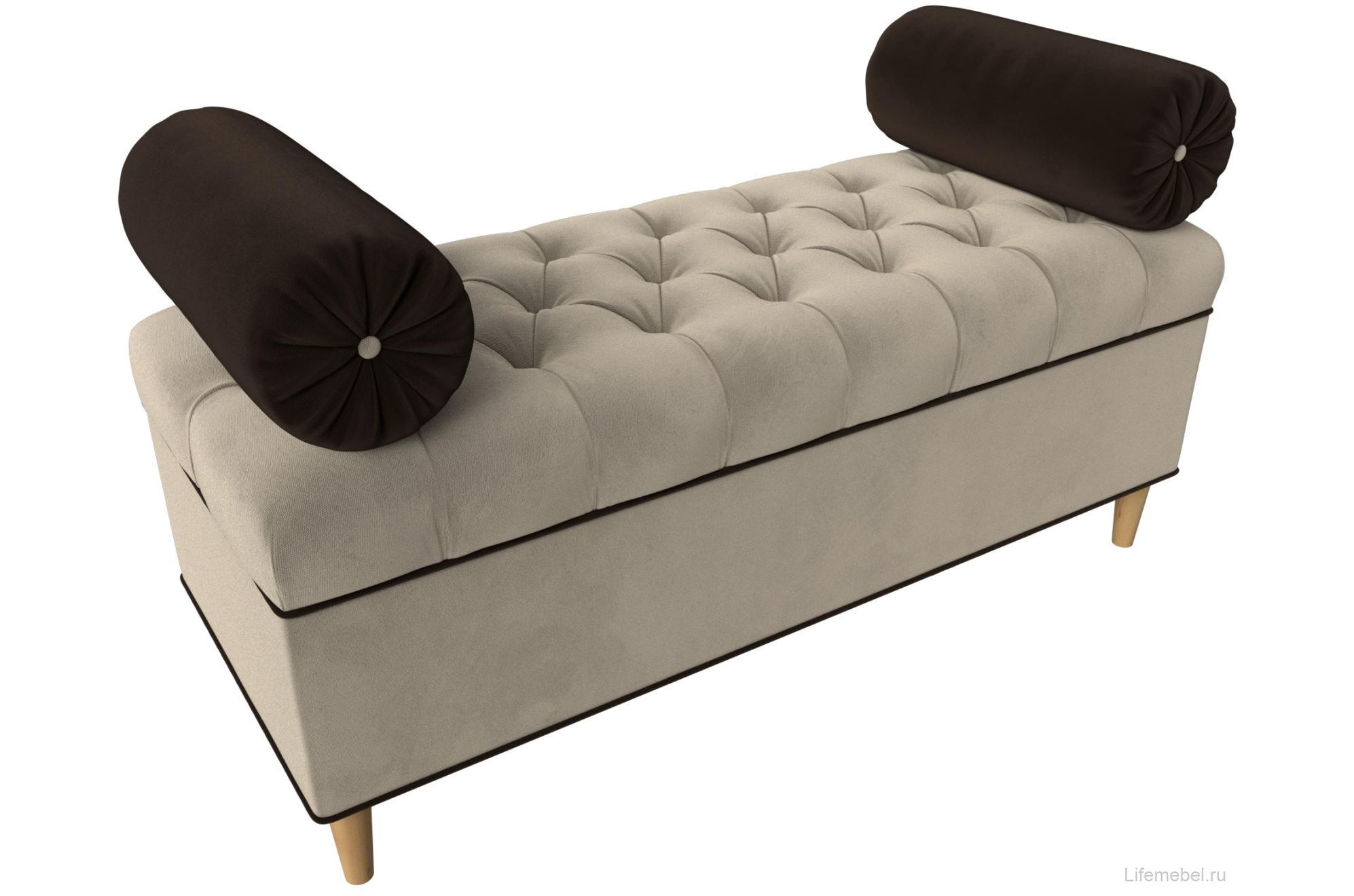 Банкетка Глория микровельвет бежевый