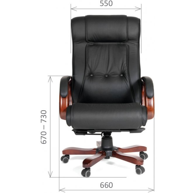 Компьютерное кресло Chairman 653 черная кожа Компьютерное кресло Chairman 653 черная кожа