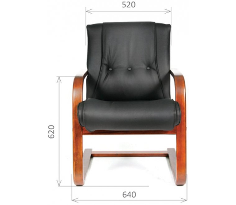 Компьютерное кресло Chairman 653V черная кожа Компьютерное кресло Chairman 653V черная кожа