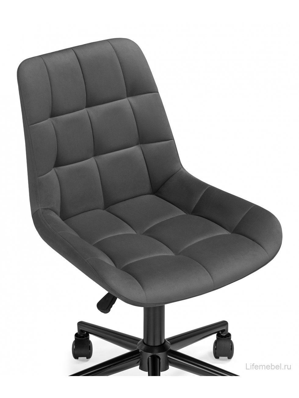 Компьютерное кресло Честер темно-серый велюр / черный