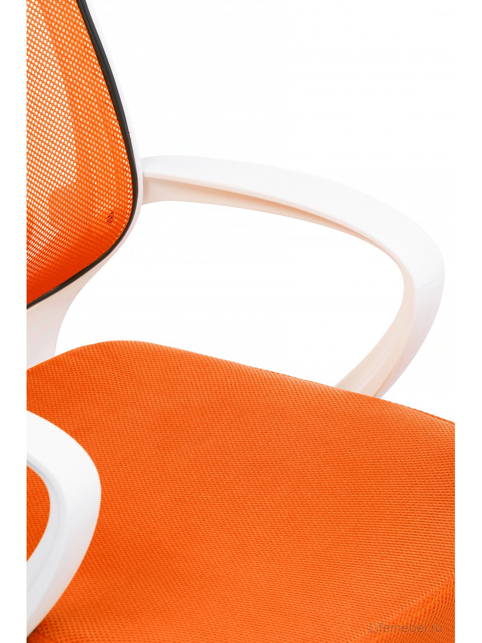 Компьютерное кресло Ergoplus белое / оранжевое