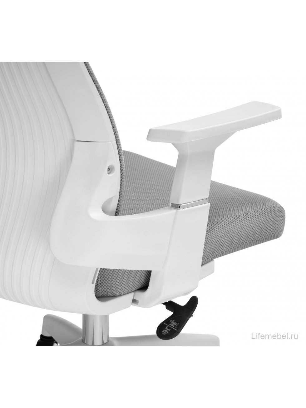 Компьютерное кресло Flok gray / white