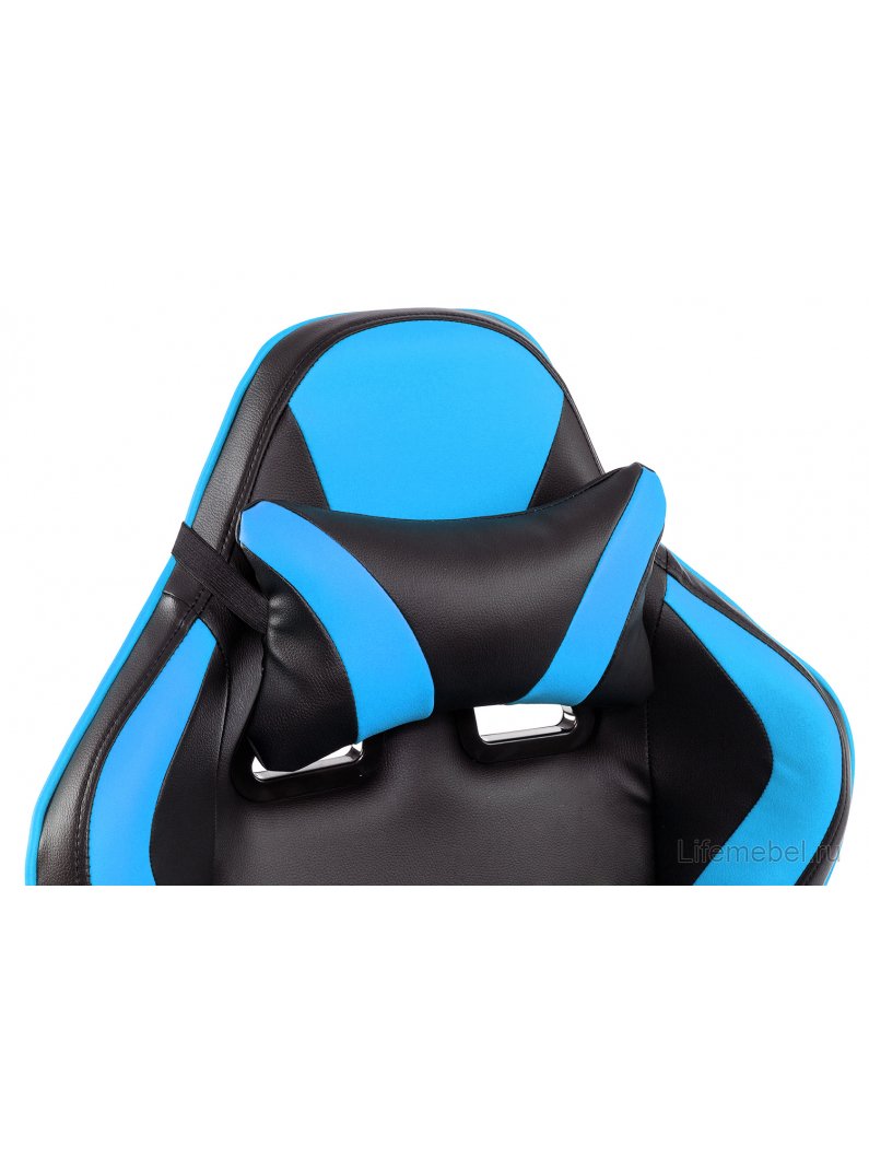 Компьютерное кресло Racer черное / голубое