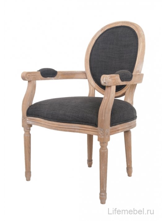 Мягкий стул с подлокотниками Diella Black