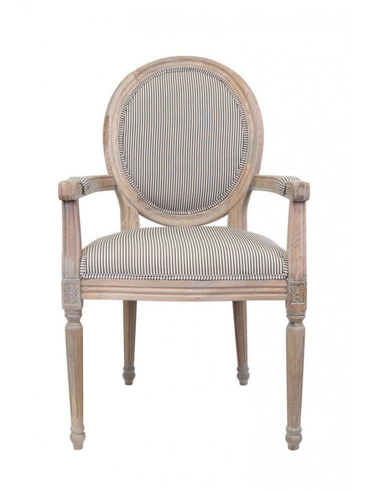 Мягкий стул с подлокотниками Diella Pinstripe