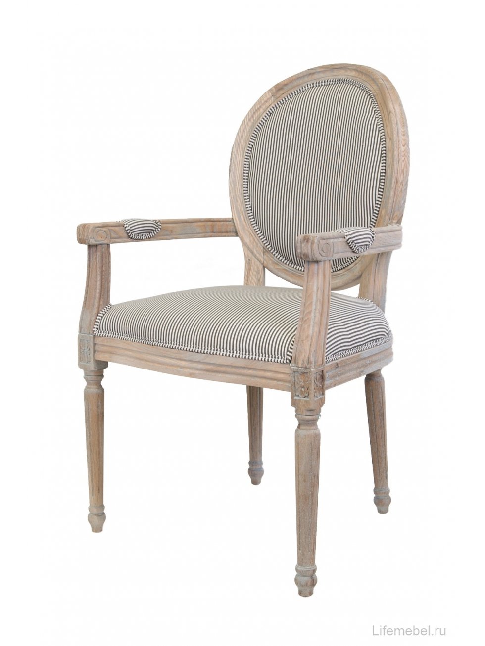 Мягкий стул с подлокотниками Diella Pinstripe