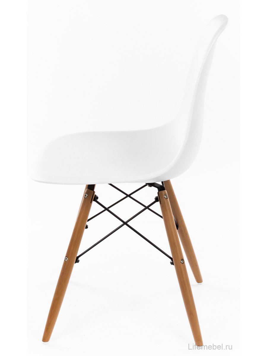 Стул Eames PC-015 белый / деревянный каркас