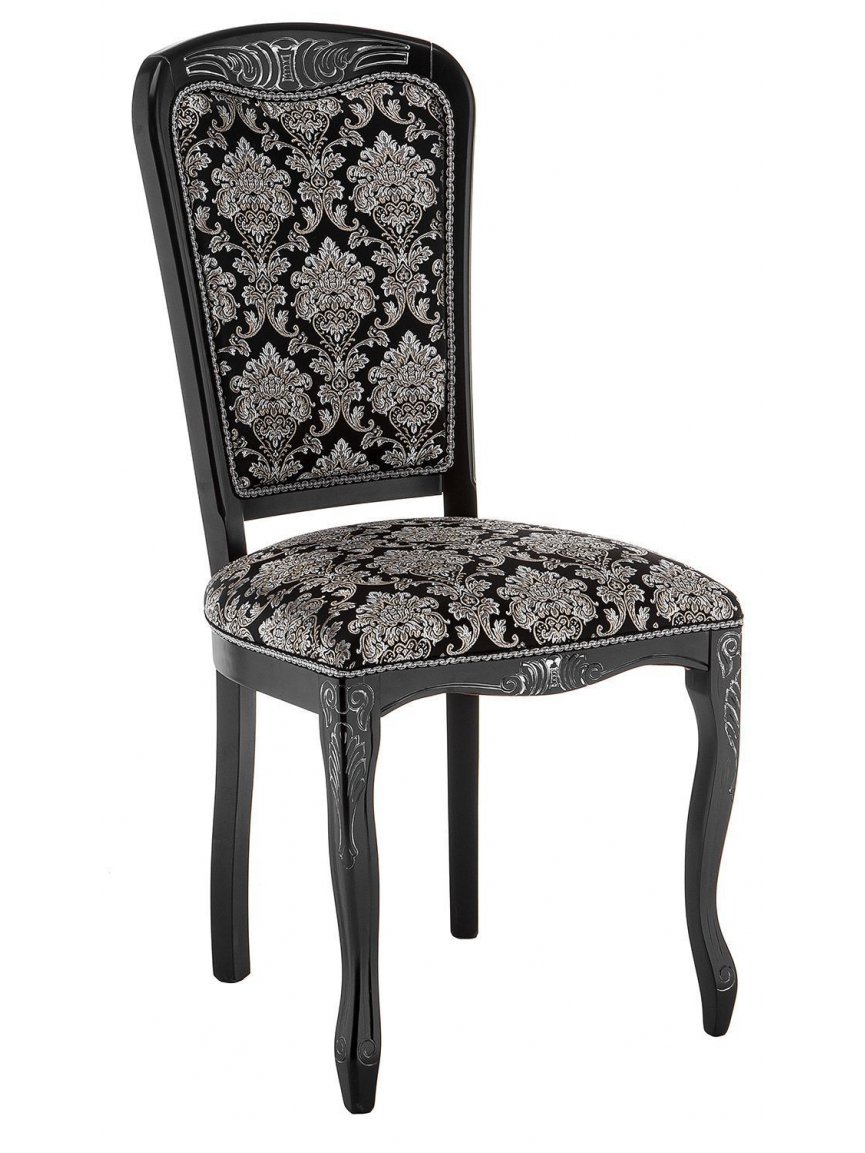 Стул Клето патина серебро / черный