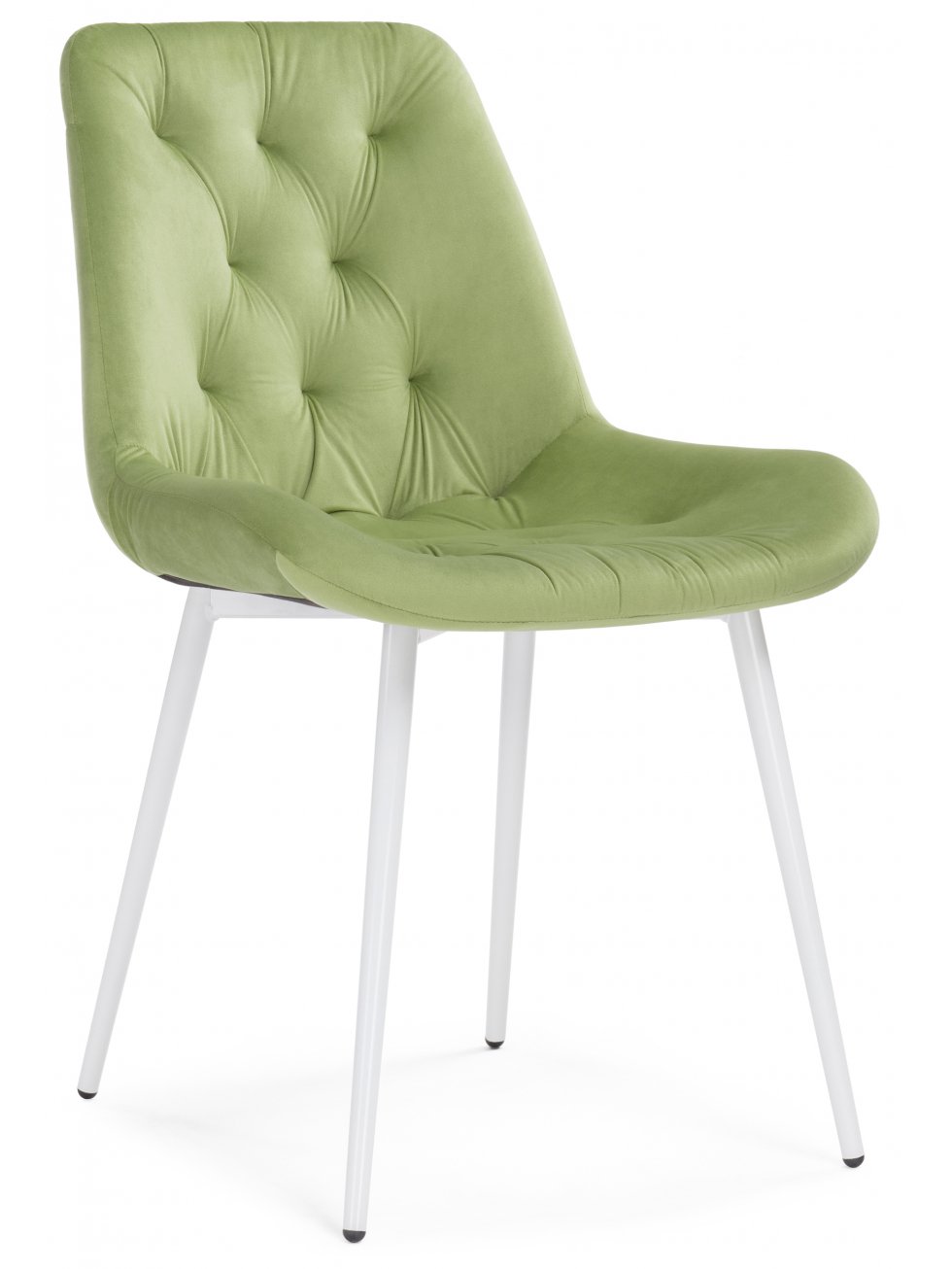 Стул на металлокаркасе Гояр confetti green / белый глянец