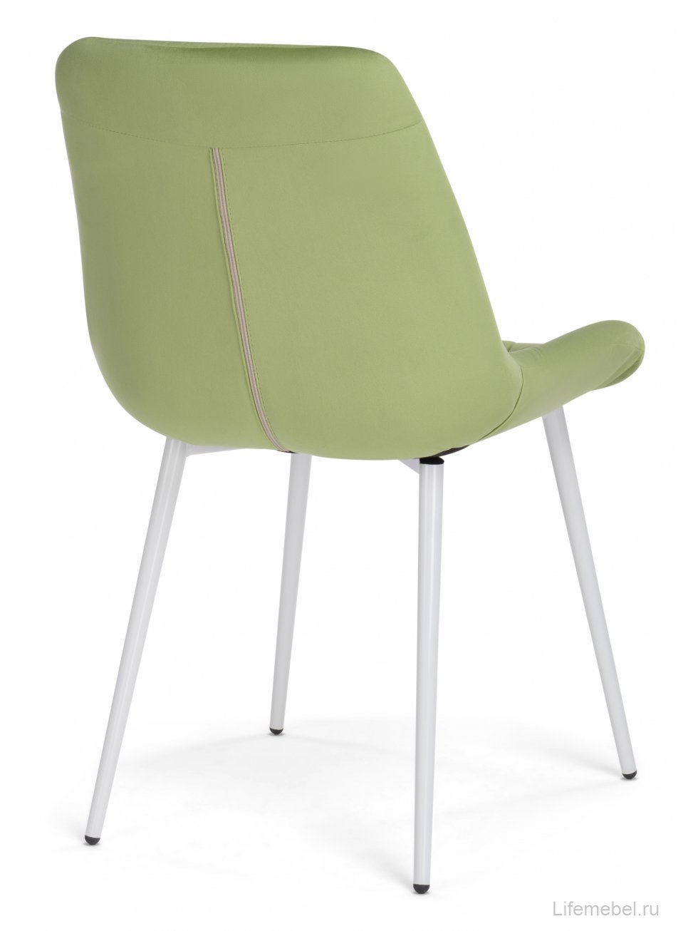 Стул на металлокаркасе Гояр confetti green / белый глянец