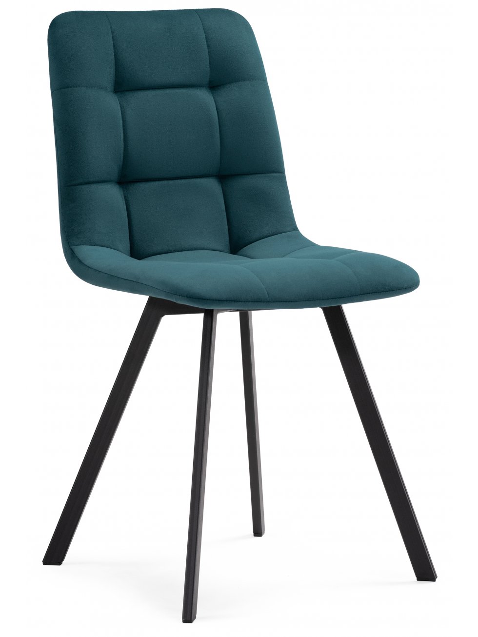 Стул на металлокаркасе Чилли морская волна / черный