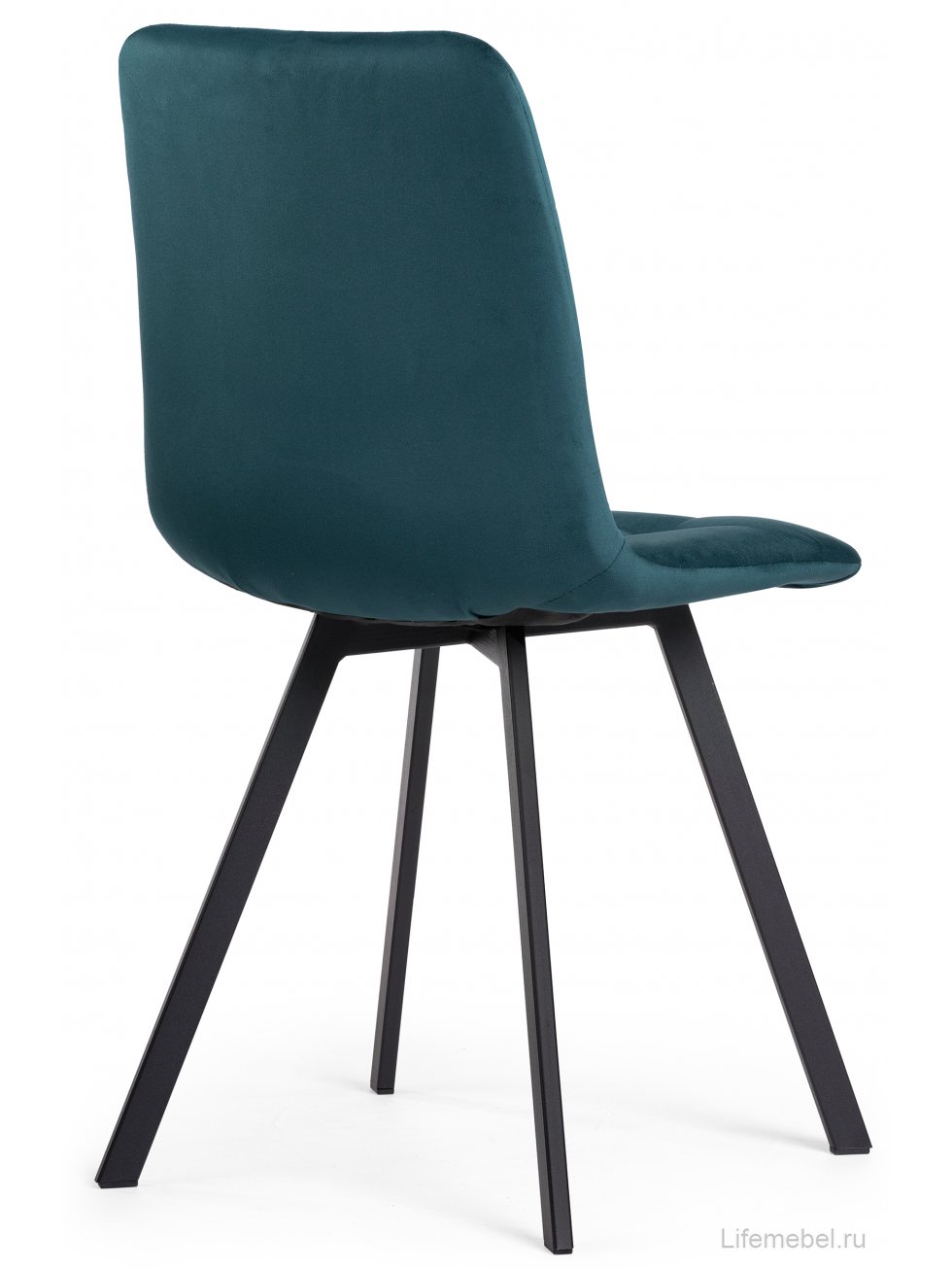 Стул на металлокаркасе Чилли морская волна / черный