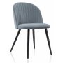 Стул на металлокаркасе Gabi 1 gray / black серый велюр