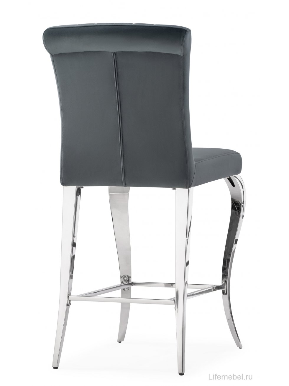 Полубарный стул Joan dark grey / steel