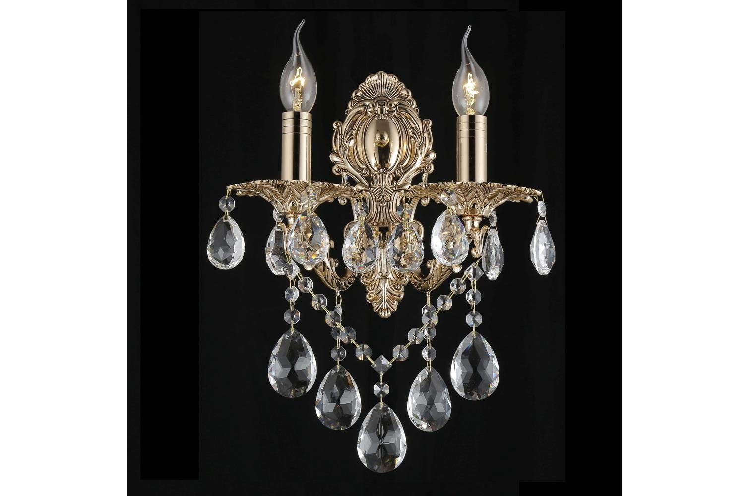 Бра Crystal Lux Sunshine AP2 Gold
