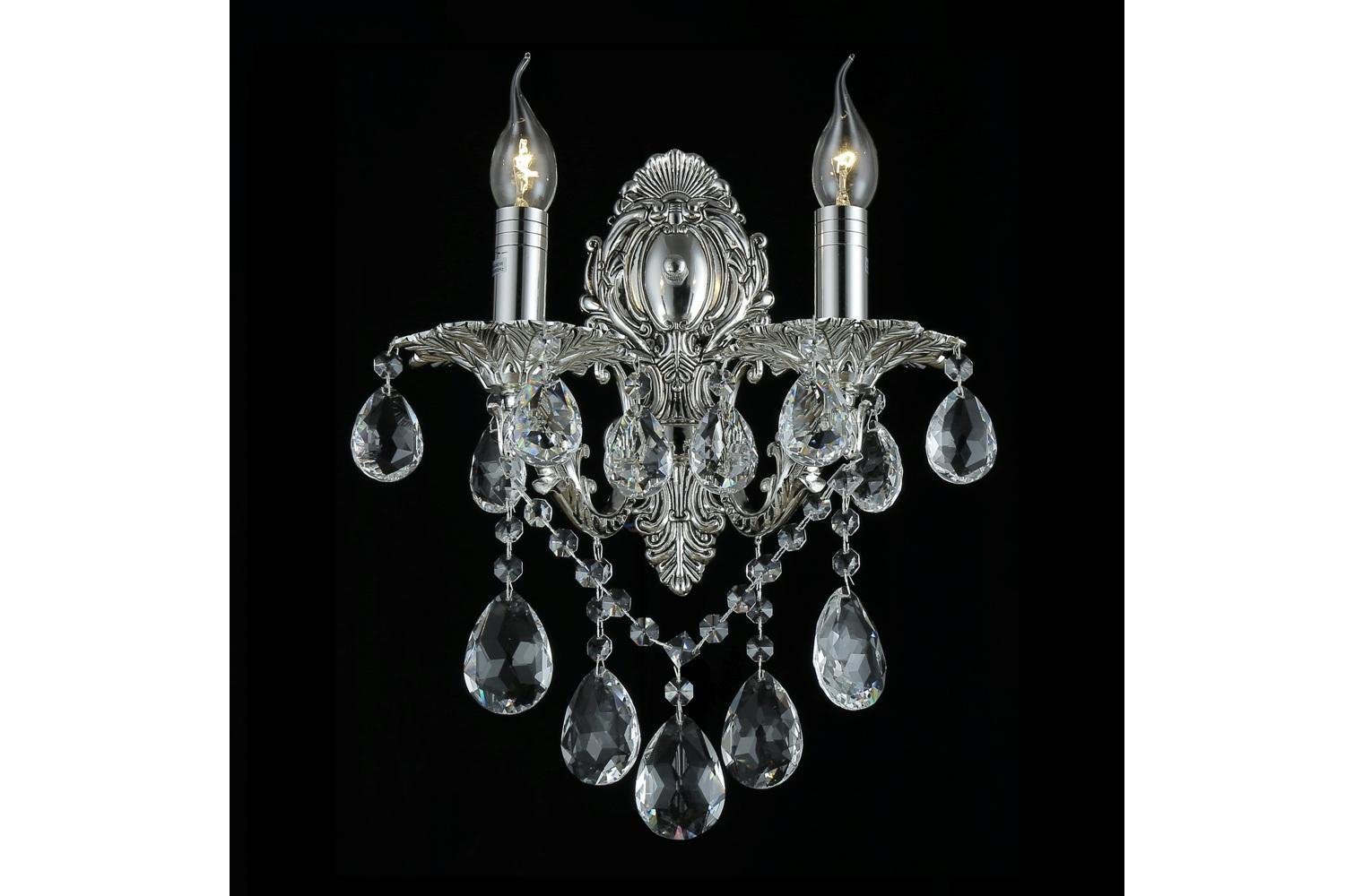 Бра Crystal Lux Sunshine AP2 Silver