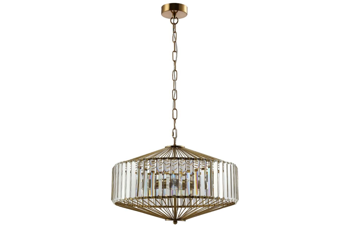 Подвесная люстра FIESTA SP5 BRASS/TRANSPARENTE