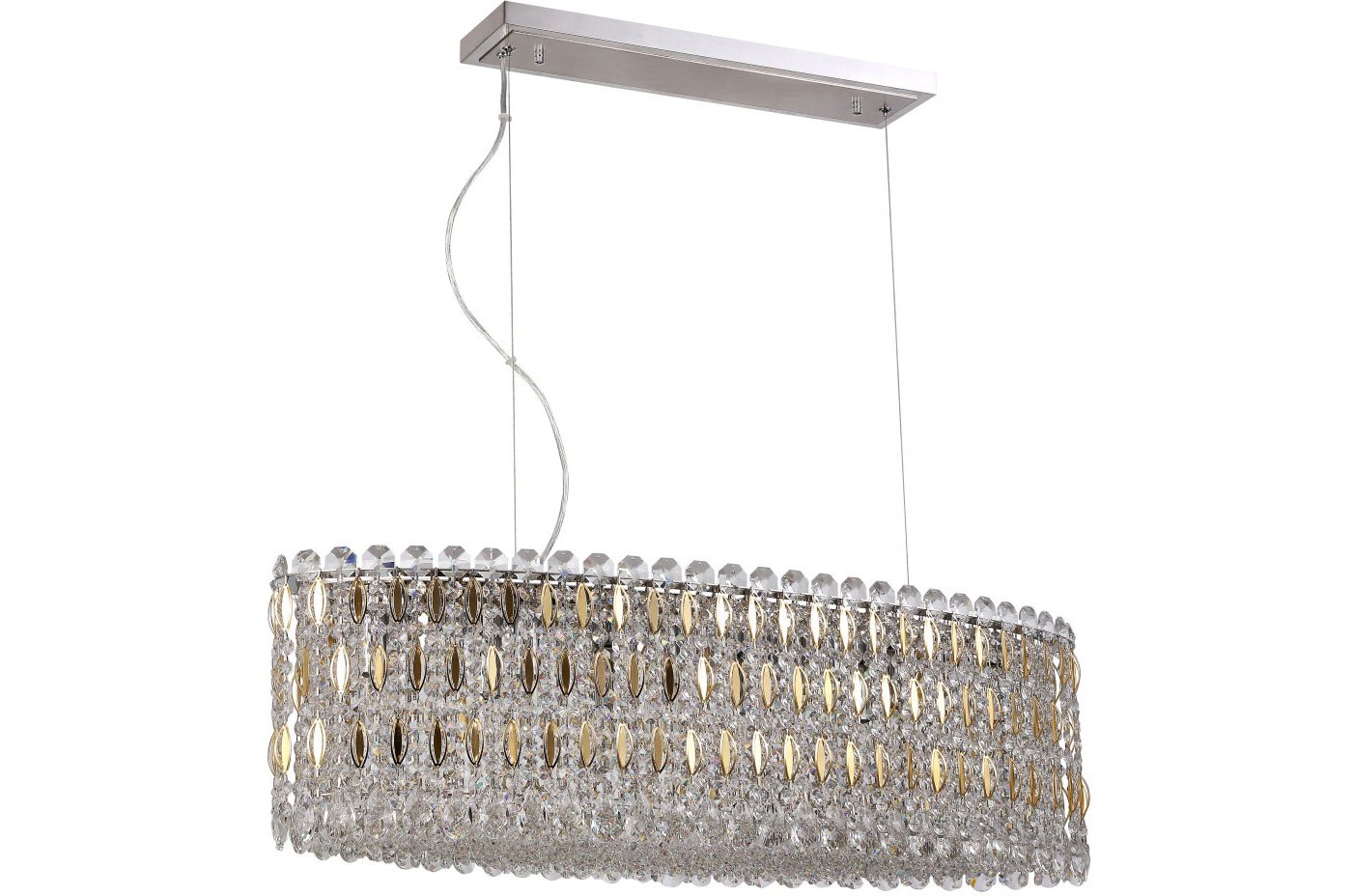 Подвесная люстра LIRICA SP10 L900 CHROME/GOLD-TRANSPARENT