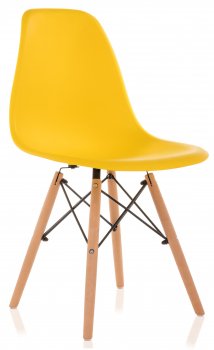 Пластиковый стул Eames PC-015 желтый