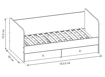 Комплект детской мебели Джастин комплектация 2