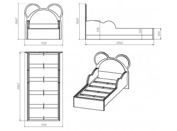 Комплект детской мебели Такна комплектация 2