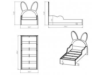 Комплект детской мебели Такна комплектация 1