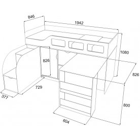 Кровать-чердак Астра 8