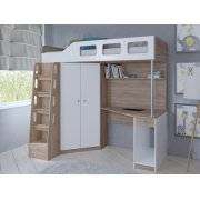 дуб сонома / белый