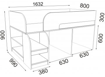 Кровать-чердак Астра 9 6