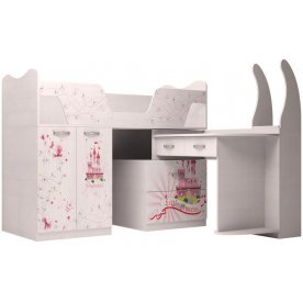 Кровать-чердак Принцесса 09 лиственница сибиу