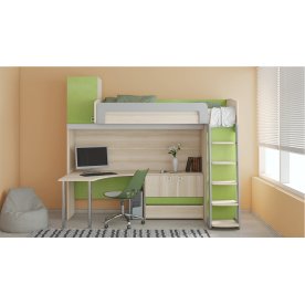 Кровать-чердак с рабочей зоной Киви ГН-139.003
