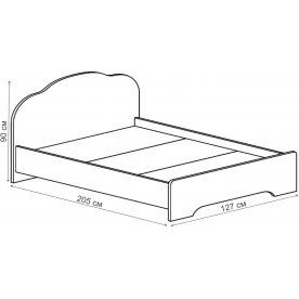 Полутораспальная кровать 017 Кэт-6