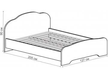 Полутораспальная кровать 017 Кэт-6