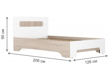 Полутораспальная кровать Данк КР-002
