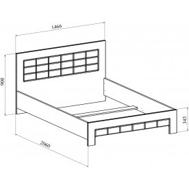 Полутораспальная кровать Изабель ИЗ-711K