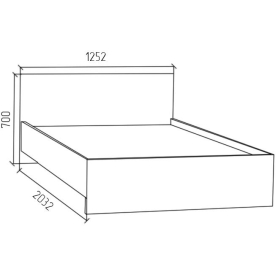 Полутораспальная кровать КР11