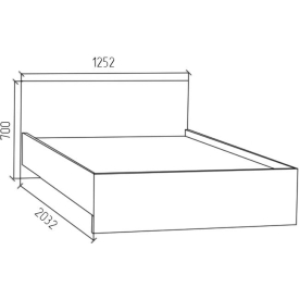 Полутораспальная кровать КР11