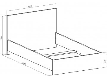 Полутораспальная кровать Виктория ВИ-30