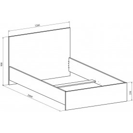 Полутораспальная кровать Виктория ВИ-30