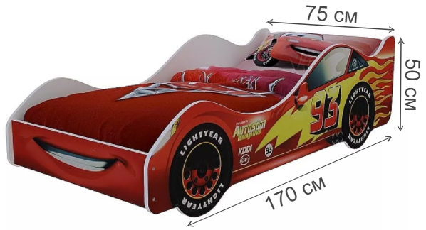 Кровать-машина Старт красный